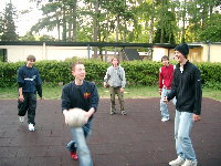 Die Jungs bei der abendlichen Trainingseinheit !